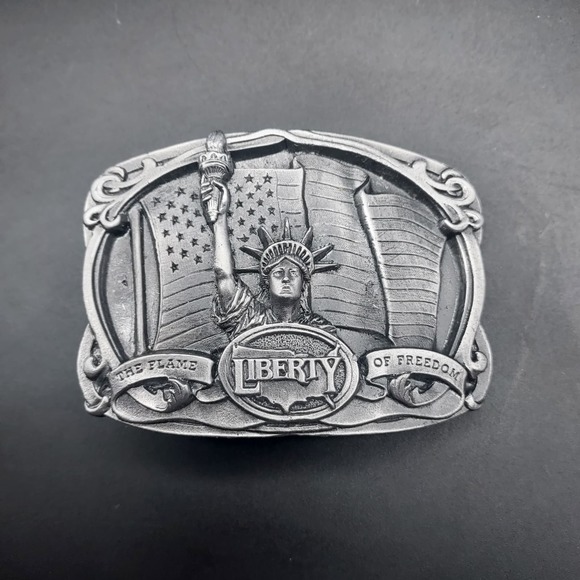 1985 Bergamot Brass Works Lady Liberty Belt Buckle Made in USA - Picture 3 of 10